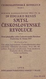 Smysl ceskoslovenske revoluce - Benes Eduard | antikvariat - detail knihy
