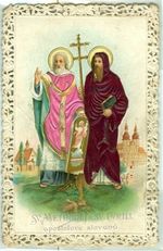 Svaty obrazek  Sv Methodej a sv Cyrill apostolove slovanu