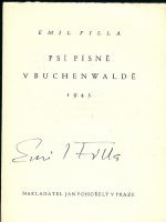 Psi pisne v Buchenwalde 1943 - Filla Emil PODPIS AUTORA | antikvariat - detail knihy