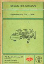 Ersatzteilkatalog Radrechwender E 247 E 249