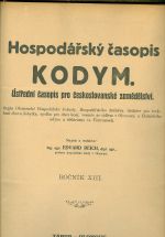 Kodym  hospodarsky casopis roc XIII