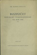 Rozpocet republiky ceskoslovenske na rok 1930