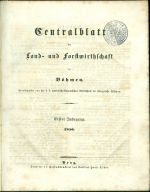 Zentralblatt der Land und Fortswirthschaft in Bohmen | antikvariat - detail knihy
