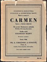 Carmen  Opera o ctyrech dejstvich