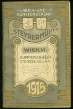 Kalendar  Steyrermuhl Wien 1915