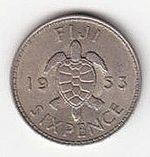 6 Pence 1953 Fiji Elizabeth II - B6784 | antikvariat - detail numismatiky