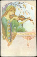 Velikonocni pozdrav  houslistka