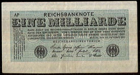 1 Miliarda Marek 1923 - A9152 | antikvariat - detail bankovky