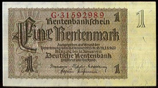 1 Rentenmarka 1937 - A9154 | antikvariat - detail bankovky