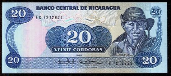 Nicaragua   20 Cordobas - c754 | antikvariat - detail bankovky