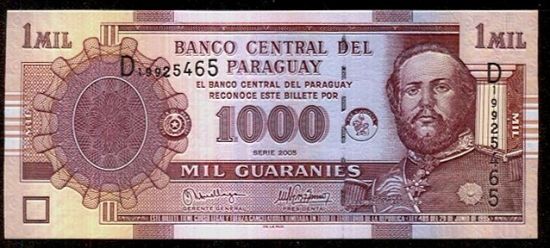 Paraguay  1000 Guaranies - c763 | antikvariat - detail bankovky