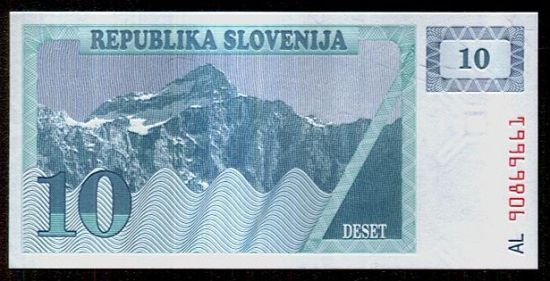Slovinsko  10 Tolar - c787 | antikvariat - detail bankovky