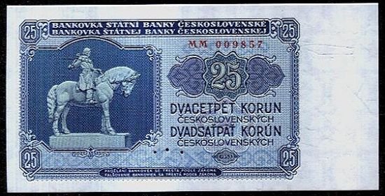 25 Koruna 1953 - A9230 | antikvariat - detail bankovky