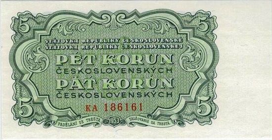 5 Koruna 1953 - c1071 | antikvariat - detail bankovky