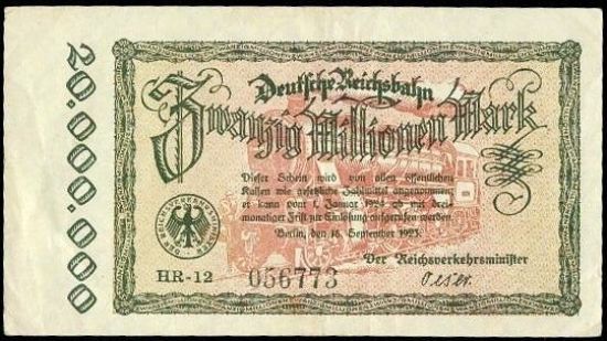 Risske drahy Berlin 20 mil Marek - A9296 | antikvariat - detail bankovky