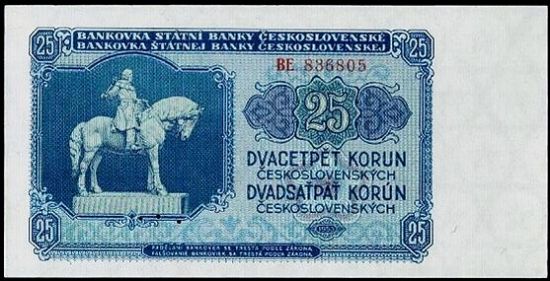 25 Koruna 1953 - A9384 | antikvariat - detail bankovky