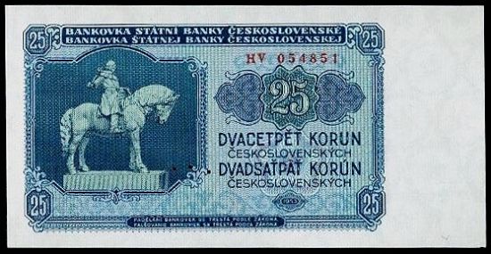25 Koruna 1953 - A9385 | antikvariat - detail bankovky