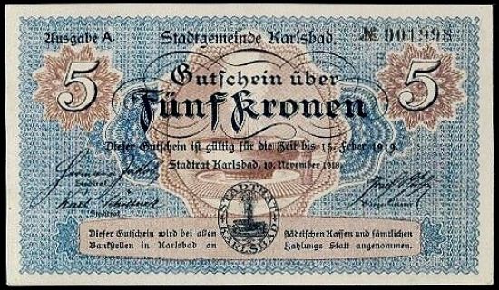 5 Koruna 1919 - A9390 | antikvariat - detail bankovky