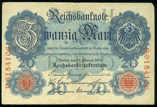 20 Marka 1914 podtH - 9472 | antikvariat - detail bankovky