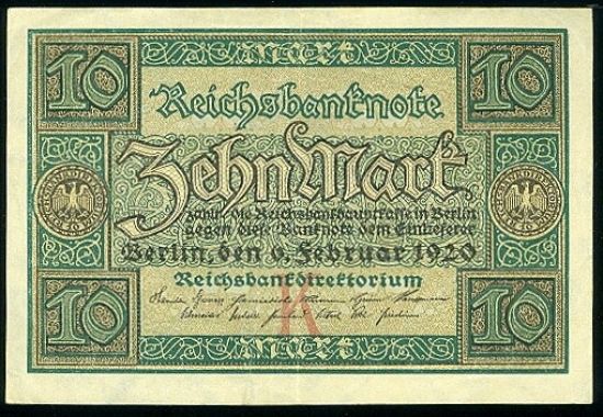 10 Marka 1920 podtK - 9473 | antikvariat - detail bankovky