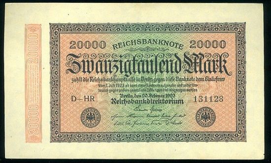 20000 Marek 1923 - 9478 | antikvariat - detail bankovky