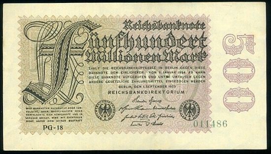 500 mil Marek 1923 - 9483 | antikvariat - detail bankovky
