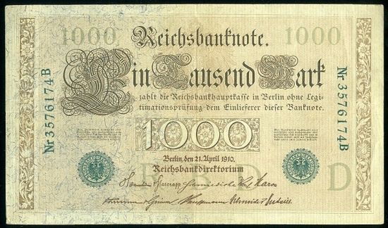 1000 Marka 1910 - 9040 | antikvariat - detail bankovky