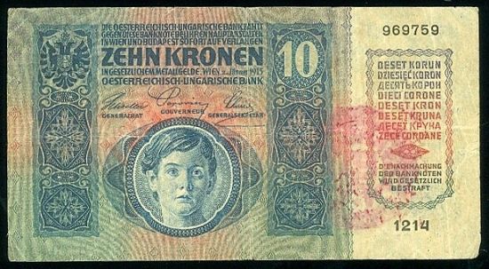 10 Koruna 1915 - 9197 | antikvariat - detail bankovky