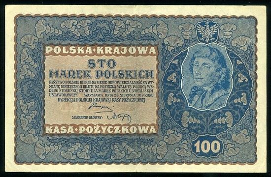 100 Marek 1919 - 9213 | antikvariat - detail bankovky