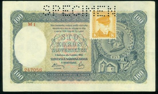 100 Koruna 1940 Slovenska rep - C478 | antikvariat - detail bankovky