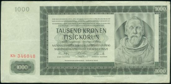 10000 Koruna 1942 - C473 | antikvariat - detail bankovky