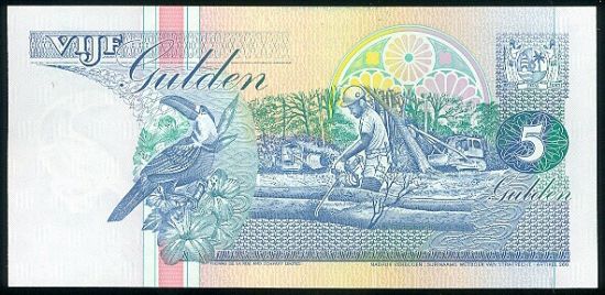 Surinam  5 Gulden - C576 | antikvariat - detail bankovky