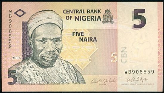 Nigeria  5 Naire - B8363 | antikvariat - detail bankovky