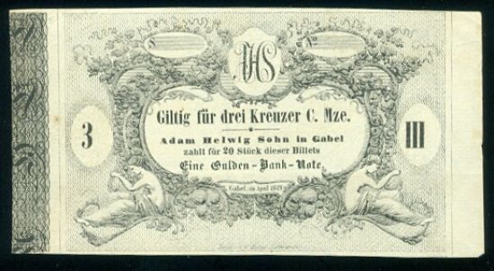 3 Krejcar 1849 - 9506 | antikvariat - detail bankovky