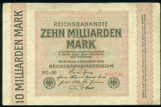 10 Miliard Marek 1923 - 9526 | antikvariat - detail bankovky