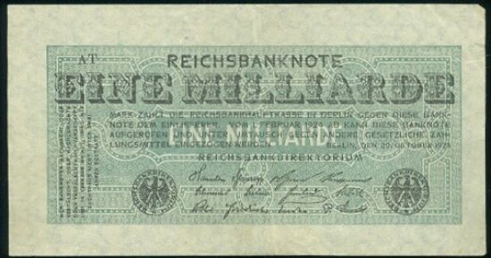 1 Miliarda Marek 1923 - 9528 | antikvariat - detail bankovky
