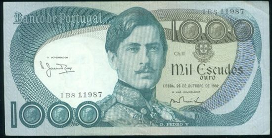 Porugalsko 1000 Escudos - 9540 | antikvariat - detail bankovky