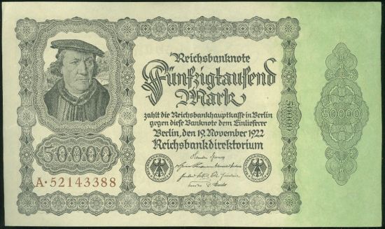 50000 Marka 1922 - 9580 | antikvariat - detail bankovky