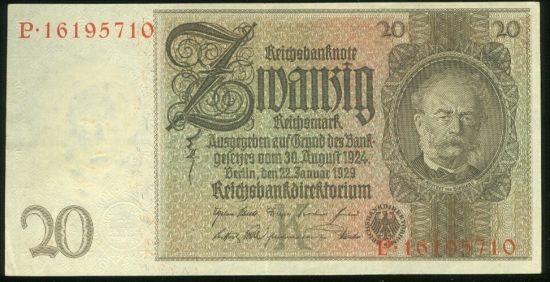 20 Marka 1929 - 9586 | antikvariat - detail bankovky
