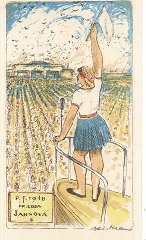 PF 1948 Dr Eebba Jahnova - Karel Oldrich | antikvariat - detail grafiky