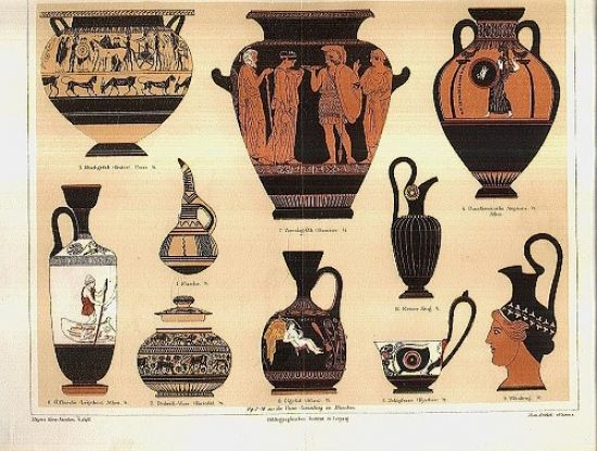 Griechische Vasen | antikvariat - detail grafiky