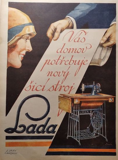Dobova reklama na sici stroje Lada  soubor 10 ks dobovych litografii | antikvariat - detail grafiky