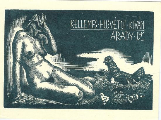 Kellemes Husvetot Kivan Arady Dr | antikvariat - detail grafiky