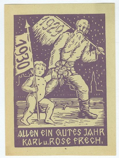 Allen ein Gutes Jahr 1929  1930 | antikvariat - detail grafiky