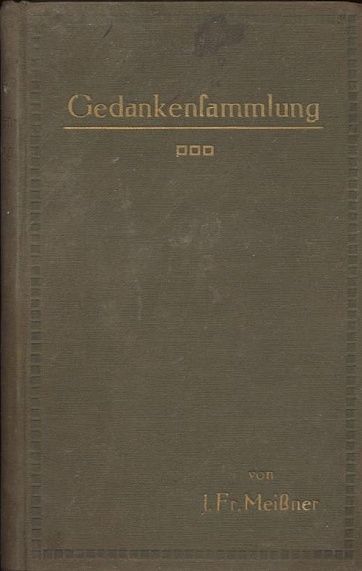 Gedenkensammlung  Lexikon - Meissner J Fr | antikvariat - detail knihy