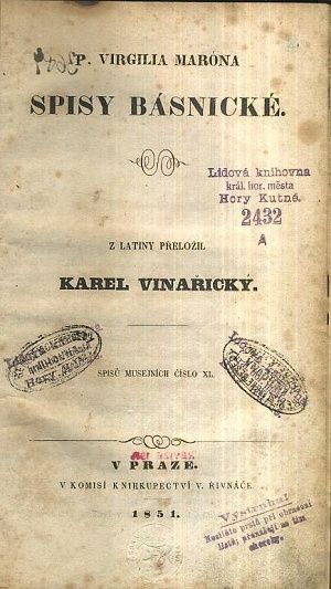 Spisy basnicke - Marona P Virgilia | antikvariat - detail knihy