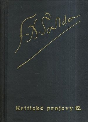 Soubor dila FX Saldy  Kriticke projevy 12  19221924 | antikvariat - detail knihy