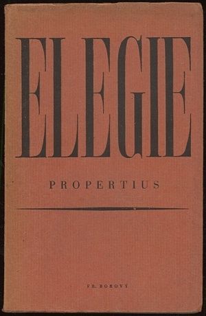 Elegie - Propertius | antikvariat - detail knihy