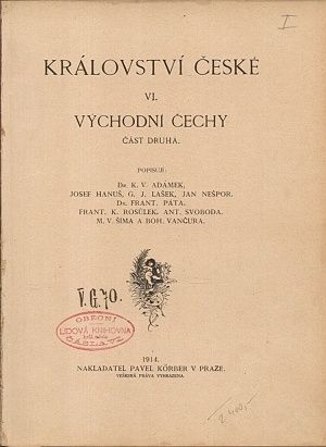 Kralovstvi ceske VIVychodni Cechy cast 2 - Adamek Hanus Lasek Nespor Pata Rosulek | antikvariat - detail knihy