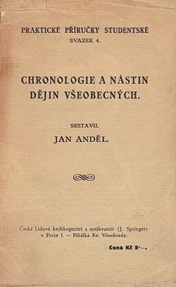 Chronologie a nastin dejin vseobecnych - Andel Jan | antikvariat - detail knihy